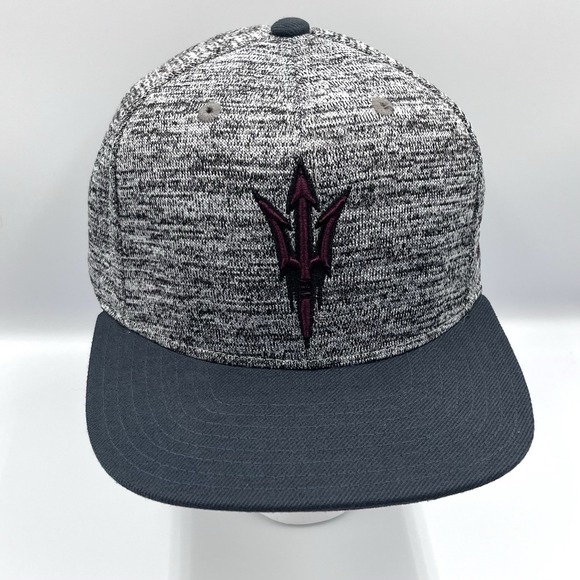 Adidas ASU Arizona State University Sun Devils Adidas Cap/Hat Gray Snap Back EUC - Picture 1 of 9